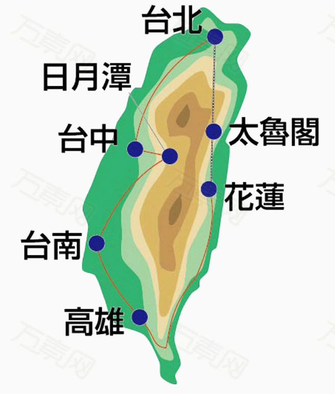 中国台湾地图免费下载_装饰元素_655像素_编