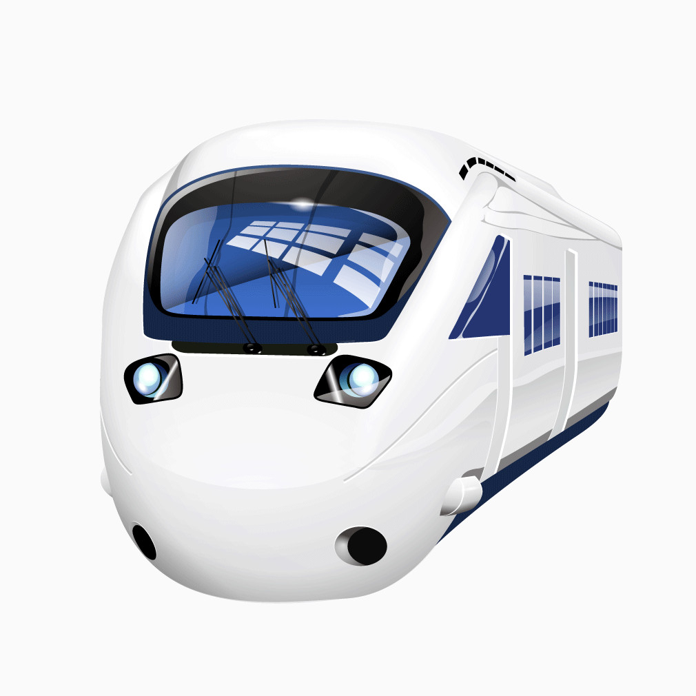 白色高铁子弹头火车