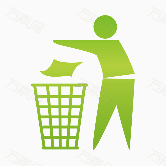 垃圾箱 随手扔垃圾  环保 绿色 垃圾标