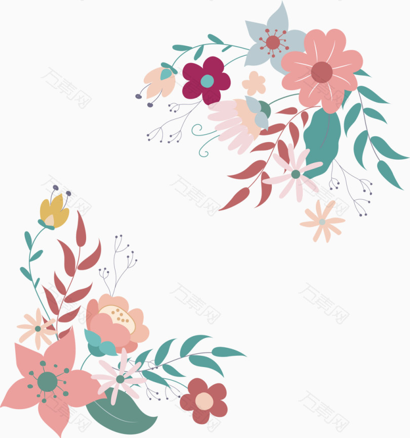 平面花朵矢量图儿子 小花
