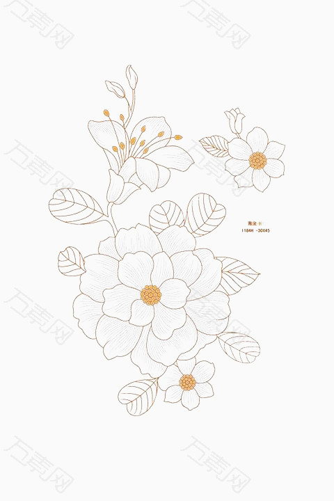 白色小花素雅图简约