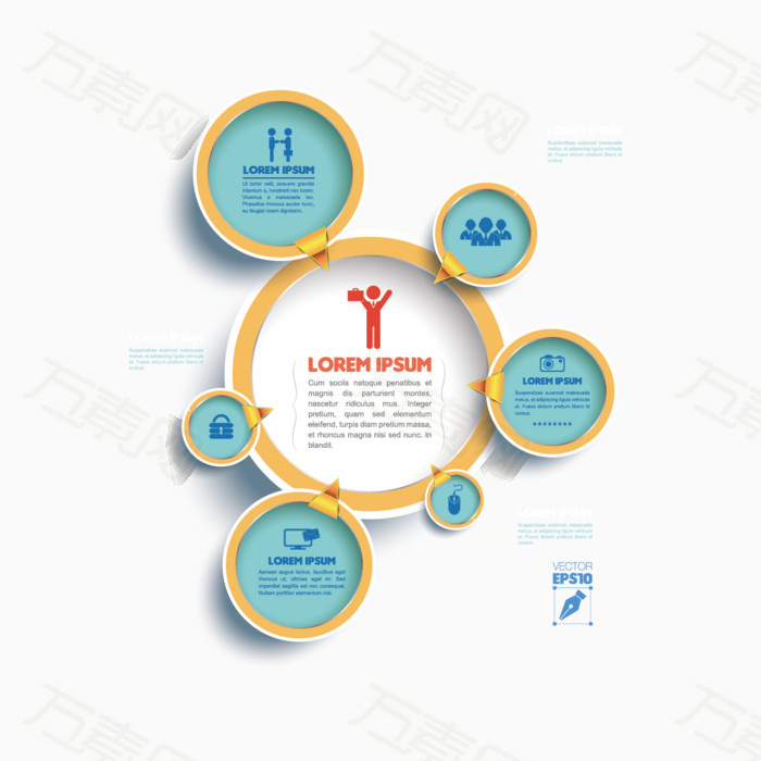矢量圆圈ppt素材图片免费下载_ppt元素_万素网