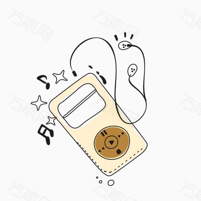 手绘音乐播放器免费下载_卡通手绘_1181像素_编号_png