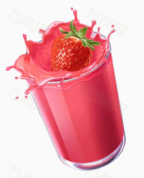 一杯饮料 草莓 草莓汁 果汁 