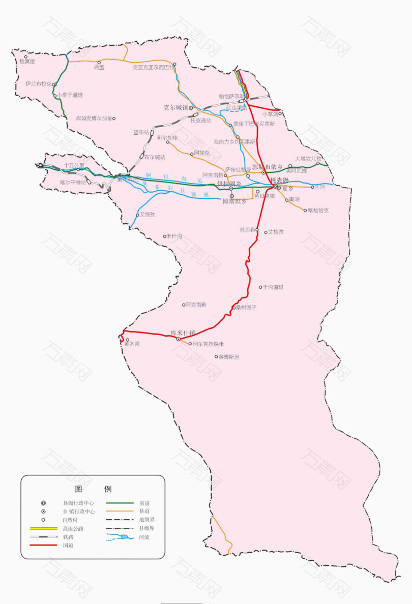 新疆托克逊县地图