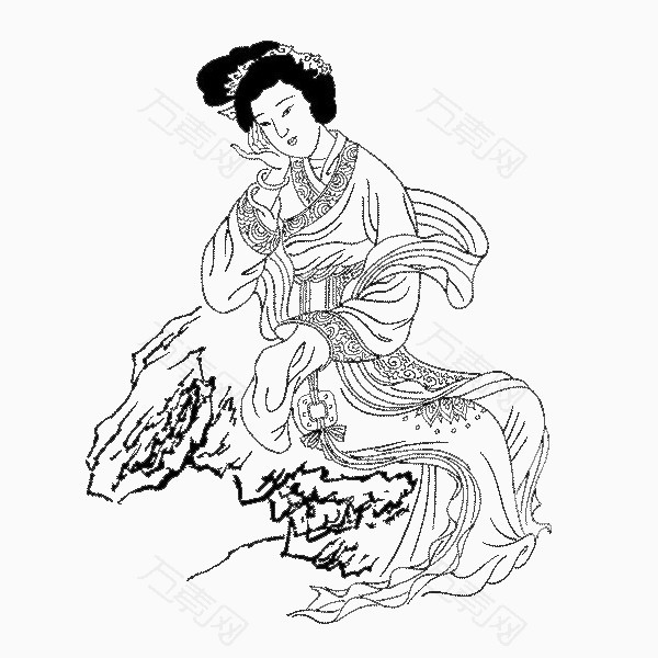 手绘古代人物