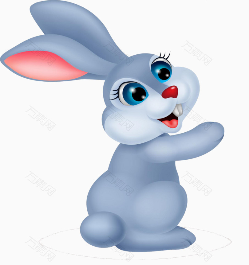 可爱灰色小兔子  图片素材详细参数: 编号3118710 分类装饰元素 颜色