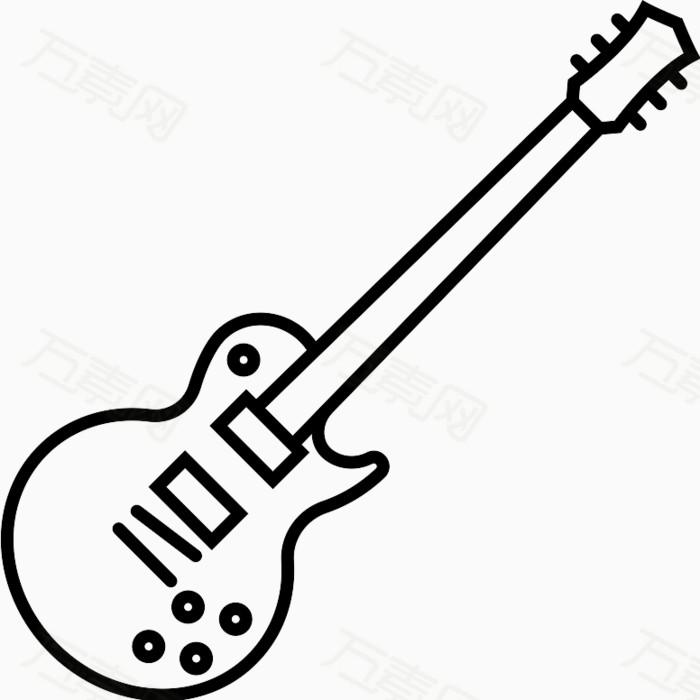 线性吉他素材图片免费下载_卡通手绘_万素网
