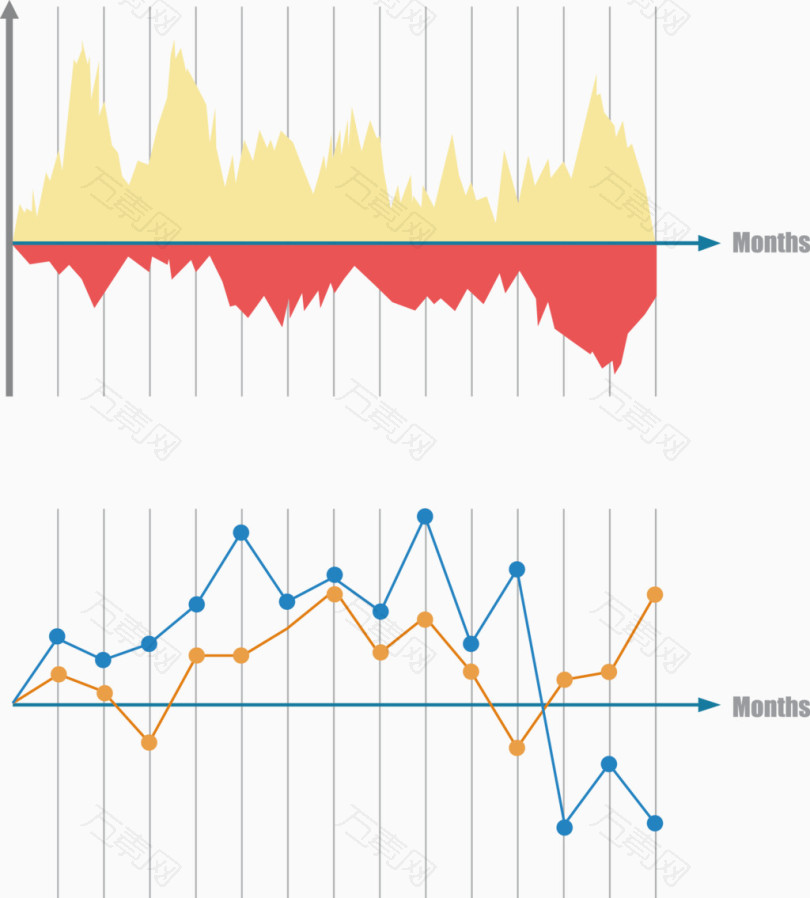 两个统计图矢量