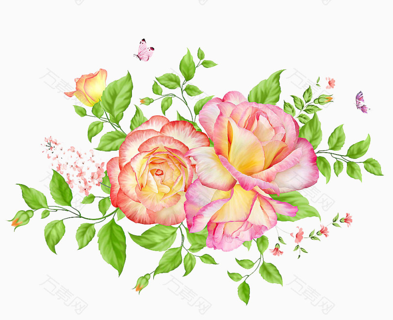 清新唯美手绘花卉