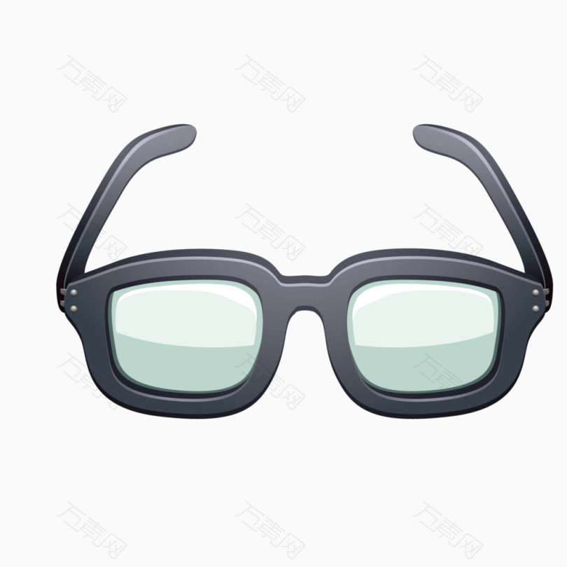 蓝色质感卡通眼镜太阳镜免抠元素图片_元素素材