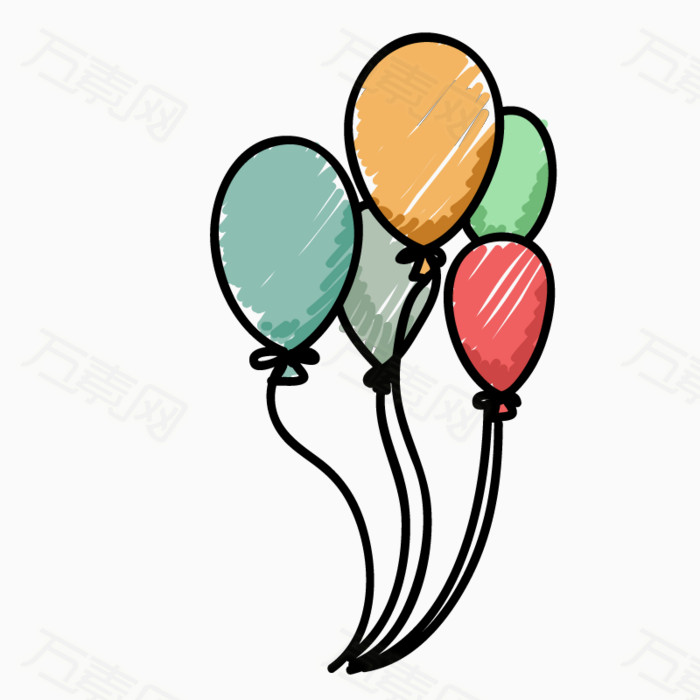 手绘气球图片免费下载_卡通手绘_万素网