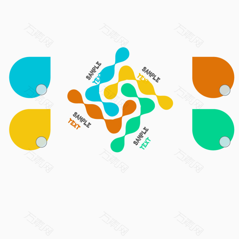 分子结构式边框素材