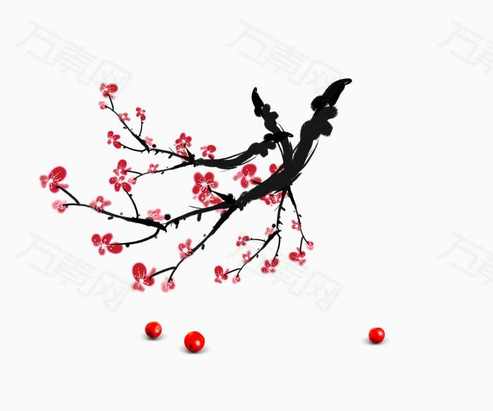 万素网 免抠元素 装饰元素 梅花  万素网提供梅花png设计素材,背景