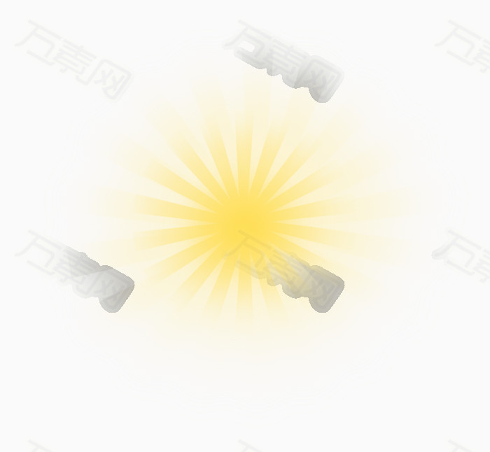 黄色光芒太阳