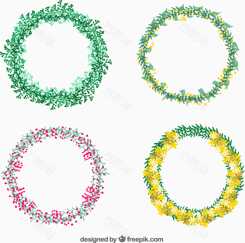 免抠元素 花卉圈圈图片素材详细参数: 编号4370013 分类装饰元素 颜色
