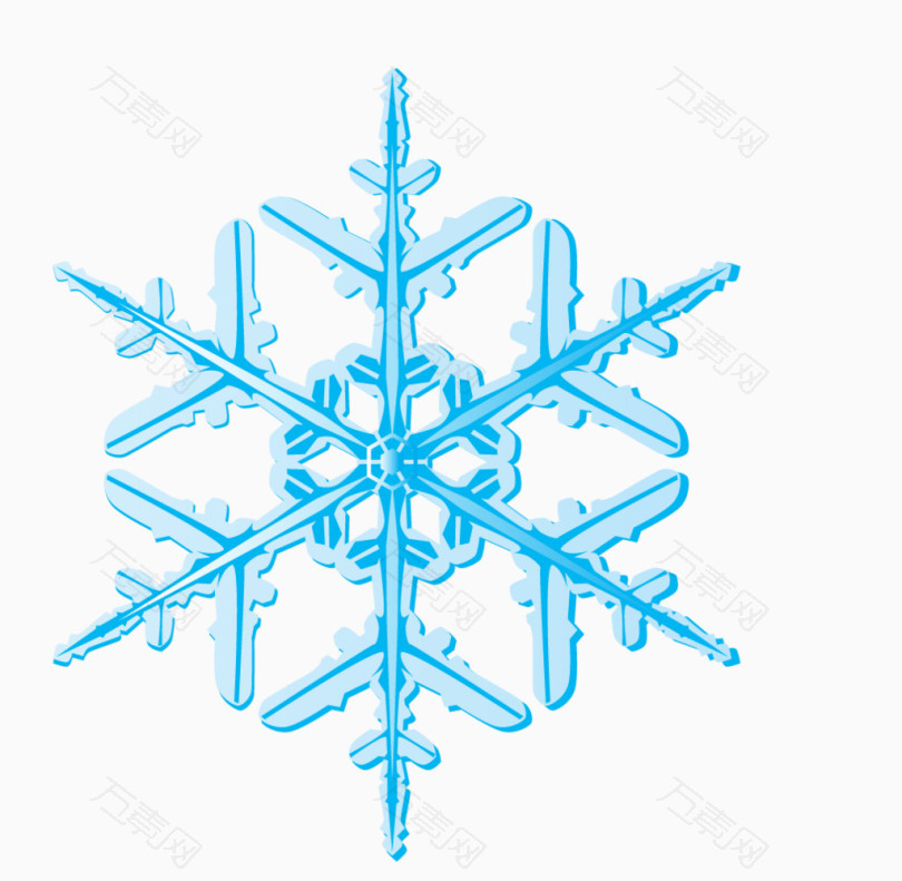 彩色的圣诞雪花元素