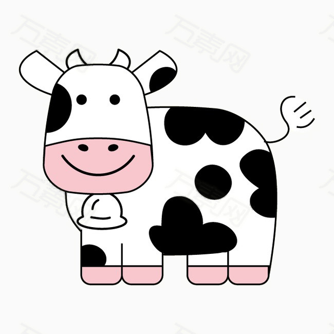 卡通奶牛                 万素网提供卡通奶牛png设计素材,背景