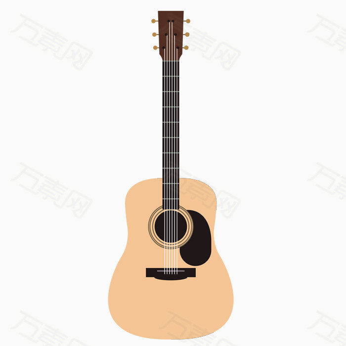 木质吉他图片免费下载_卡通手绘_万素网