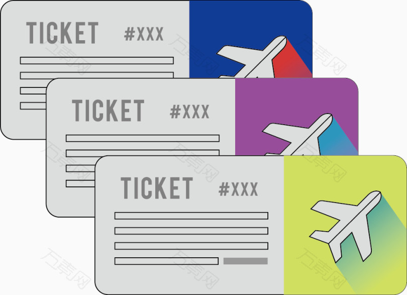 免抠元素 飞机票图片编号3401117 分类卡通手绘 颜色模式rgb 格式png
