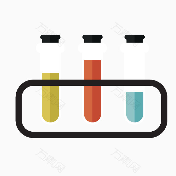 试管手绘矢量素材