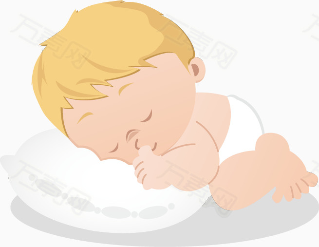 熟睡的婴儿图片免费下载_卡通手绘_万素网