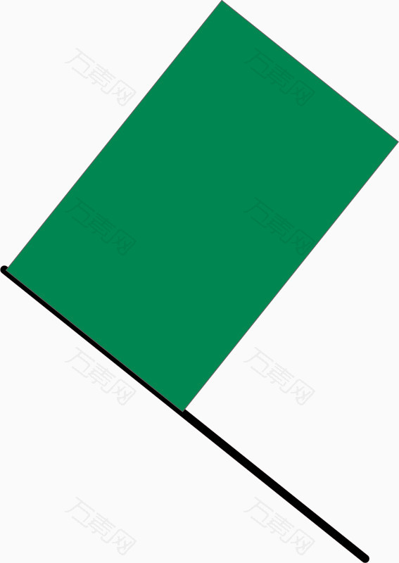 绿色的卡通旗