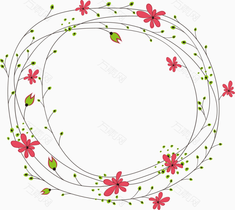 花环背景png矢量元素