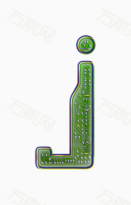电路板字母i图片免费下载_艺术字_万素网