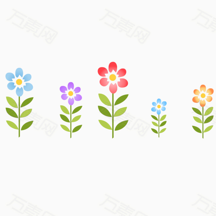 小花朵手工绘画