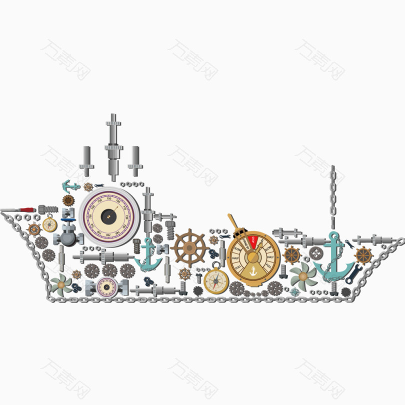 万素网 免抠元素 其他 海洋船舶机械零件设计  编号3105390 分类其他