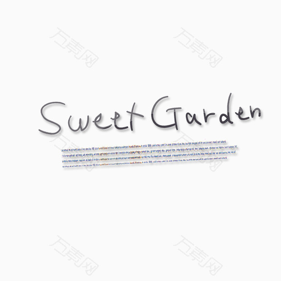 sweet garden艺术字