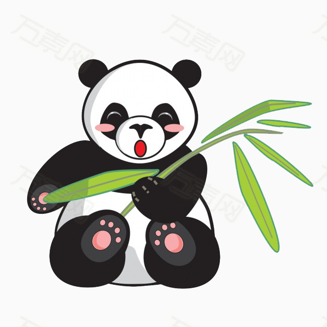 彩色熊猫图片免费下载_卡通手绘_万素网