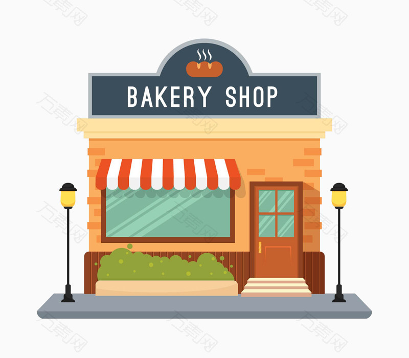 免抠元素 面包店万素网提供面包店卡通手绘素材.该素材体积0.