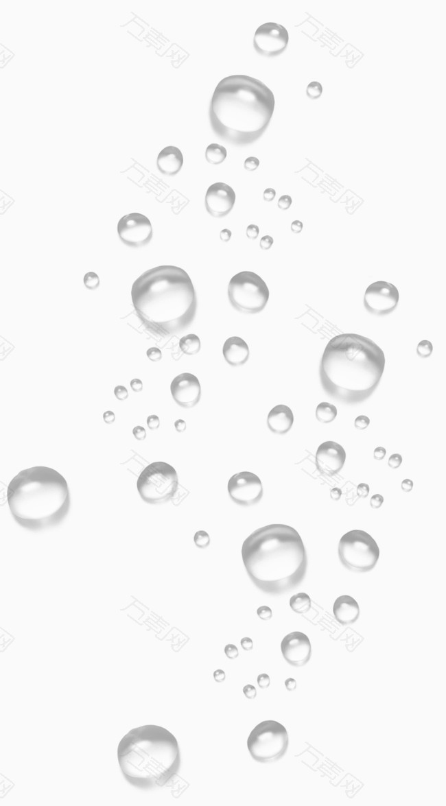 透明白色水珠
