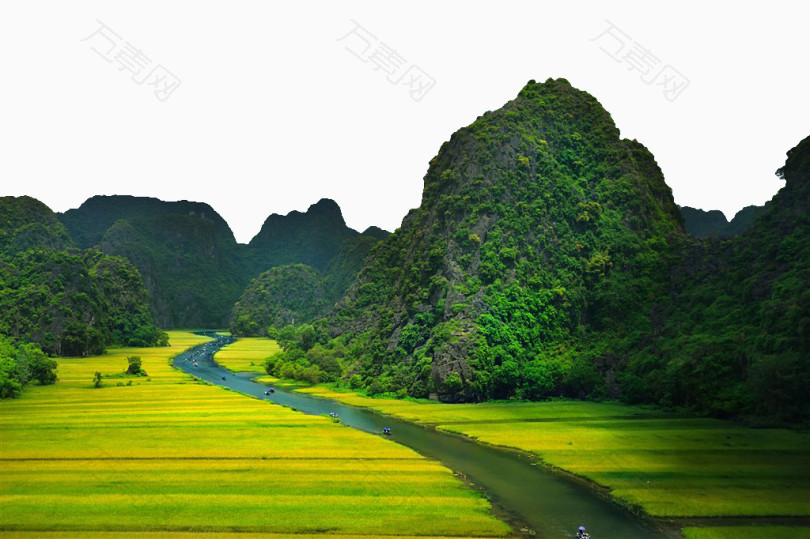 泰国山水田园景色