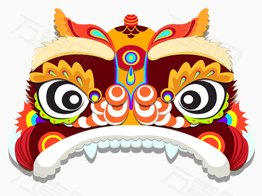 狮子 卡通狮子头 舞狮 中国风