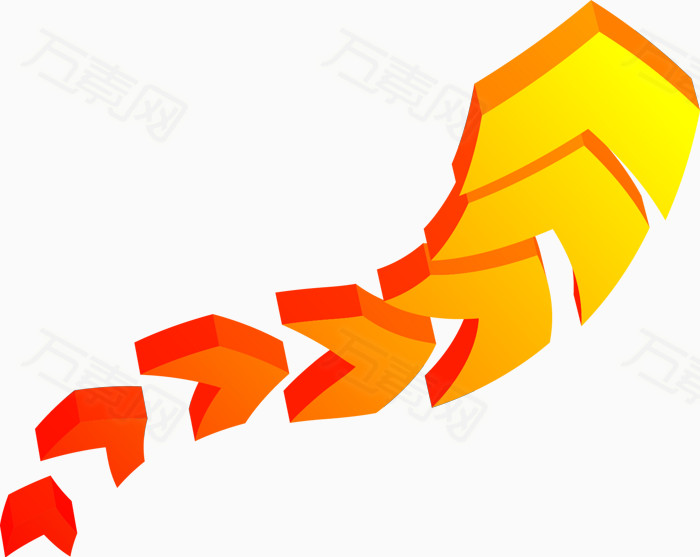 矢量手绘金色箭头图片免费下载_ppt元素_万素网