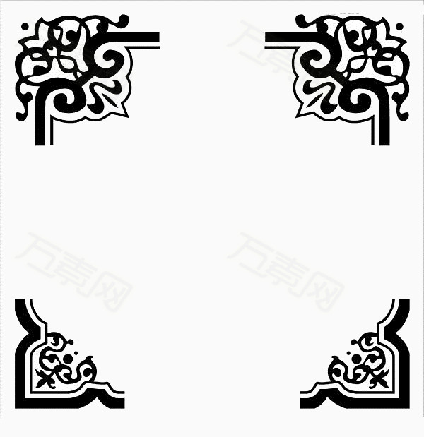四角花纹