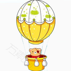 黄色热气球