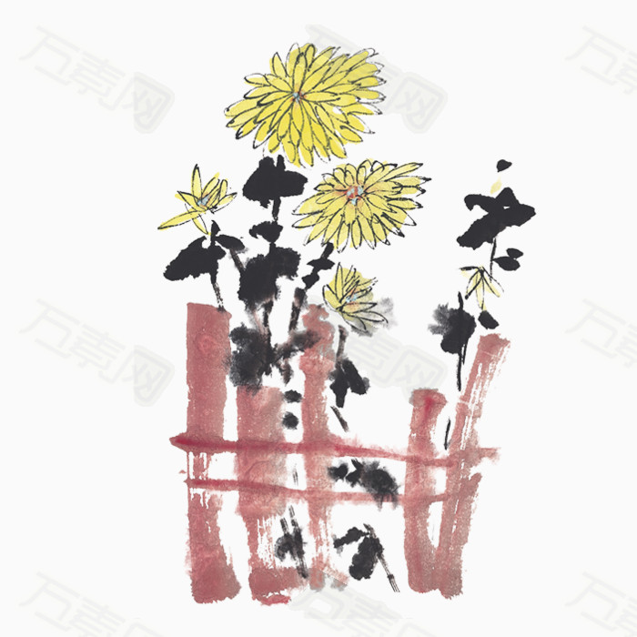 水墨菊花