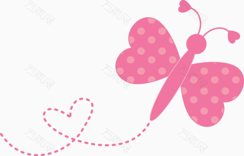 粉色小蝴蝶卡通可爱