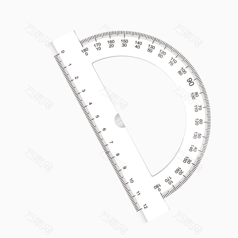 透明塑料质感量角器_装饰元素_1010*1010px_编号_png