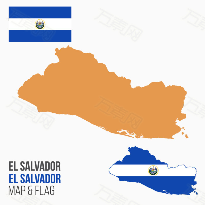 萨尔瓦多矢量地图