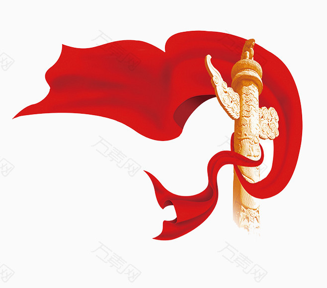 中国红红色飘带免抠元素图片_元素素材190856_万素网