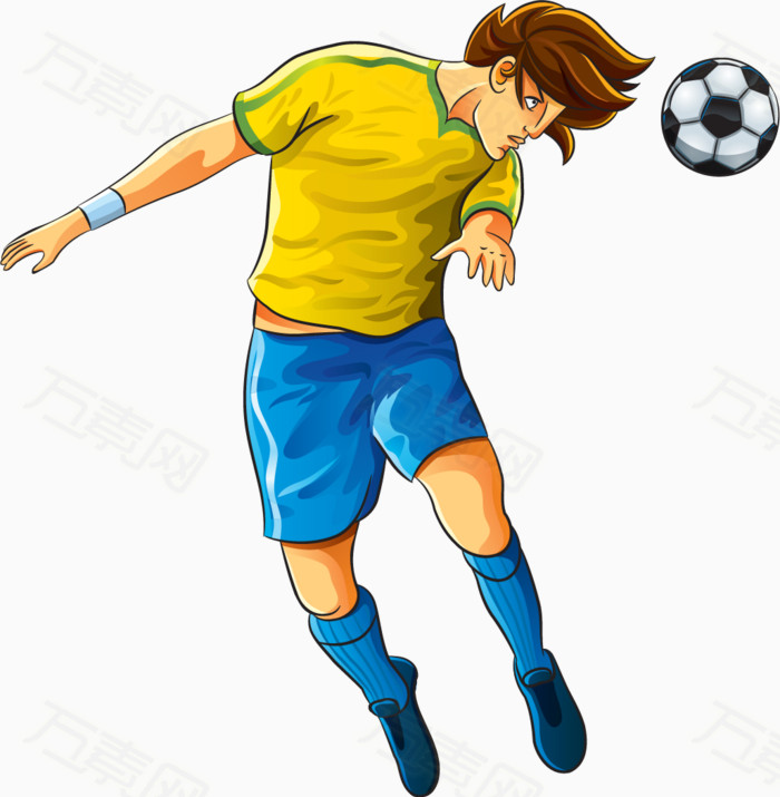 矢量手绘足球运动员图片免费下载_卡通手绘_万素网