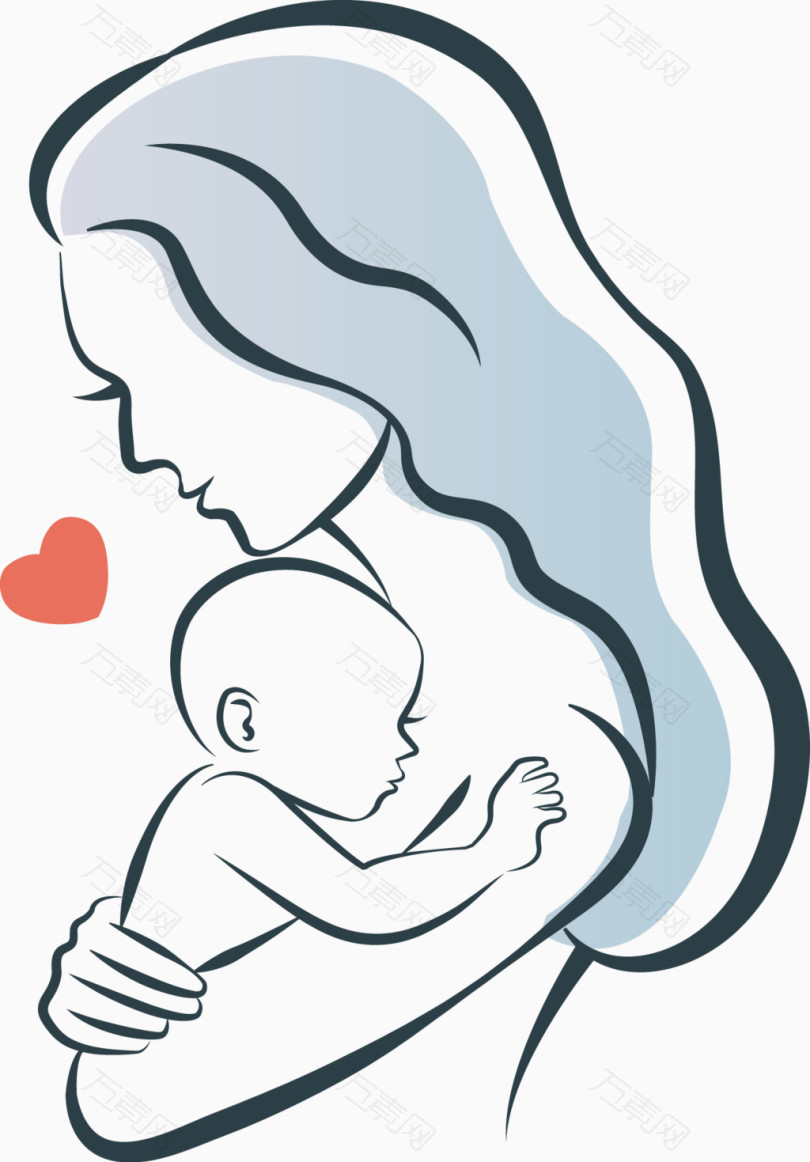 抱着宝宝的母亲母亲节矢量