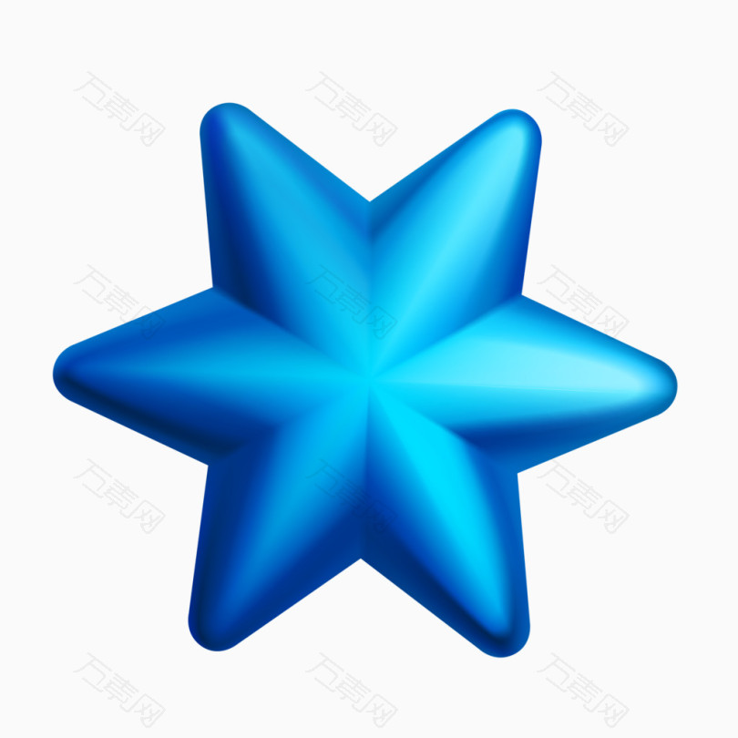 漂亮蓝色六角星