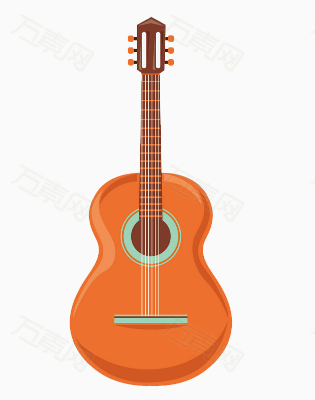 卡通乐器吉他图片免费下载_卡通手绘_万素网