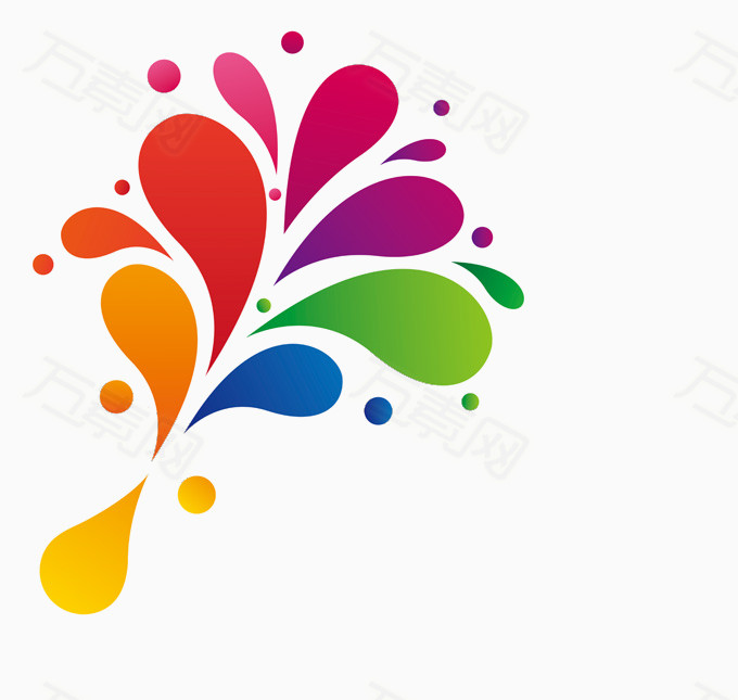 装饰元素 简约五颜六色  14827 万素网提供简约五颜六色png设计素材